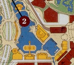Le plan du Disneyland Center